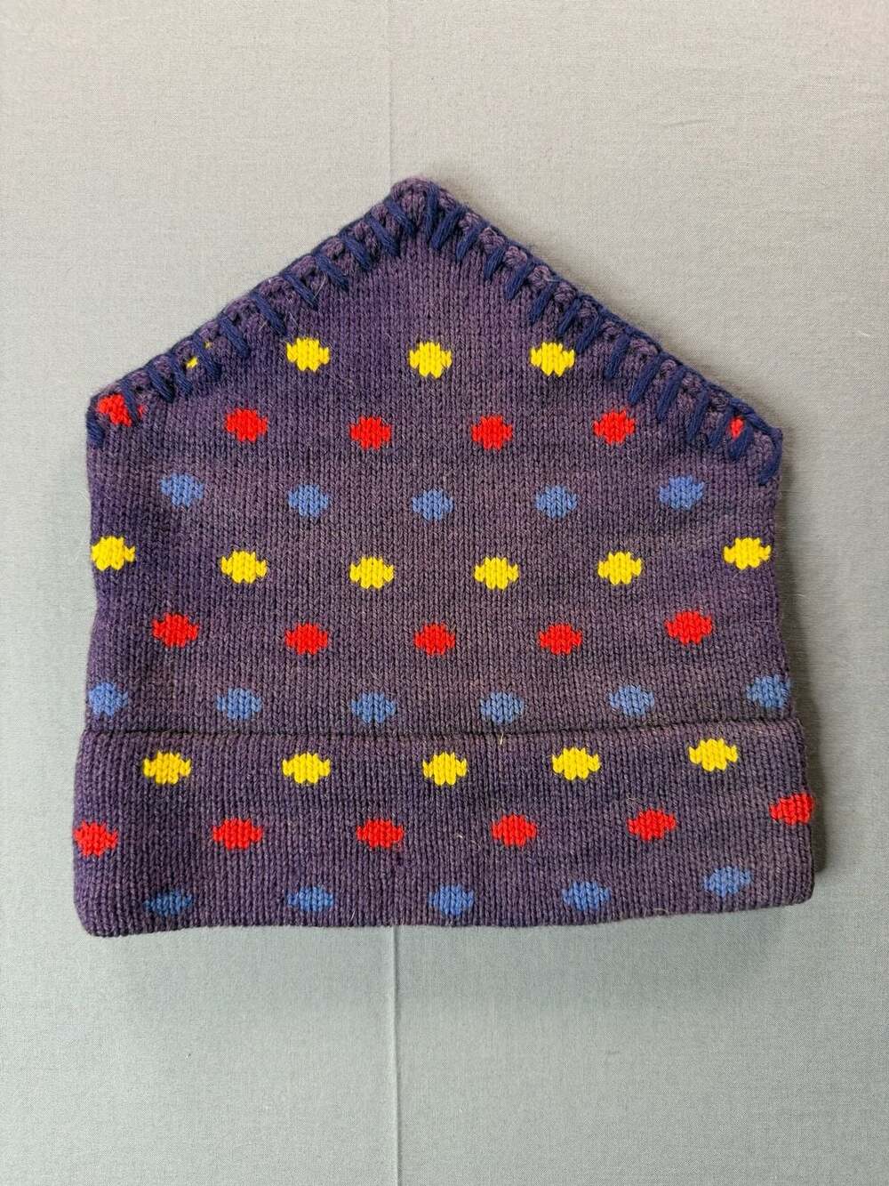 1980’s Ceau de Mar Minneapolis Vintage Polka Dot Knit Beanie Hat